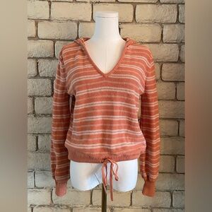 Roxy Orange and White Knit Sweater